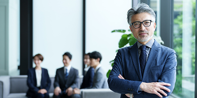 働く人たちの写真