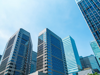 高層ビル街の写真