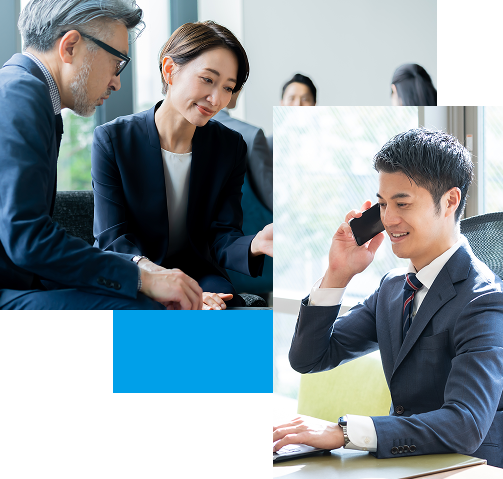 働く人たちの写真